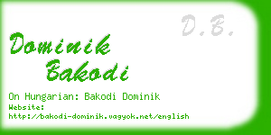 dominik bakodi business card